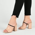 thumbnail image 3 of Journee Collection Womens Heiddy Tru Comfort Foam Open Square Toe Block Heel Sandals, 3 of 6