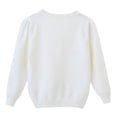 thumbnail image 3 of GYRATEDREAM Toddler Baby Girl Cardigan Sweater Round Neck Long Sleeve Knitted Pullover Tops Autumn Winter Coat Outwear, 3 of 8