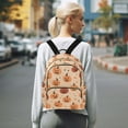 thumbnail image 7 of FORMRS Mini Backpack Purse for Women Travel Daypack Casual Shoulder Bag, Colorful Halloween Pumpkin Pattern, 7 of 7