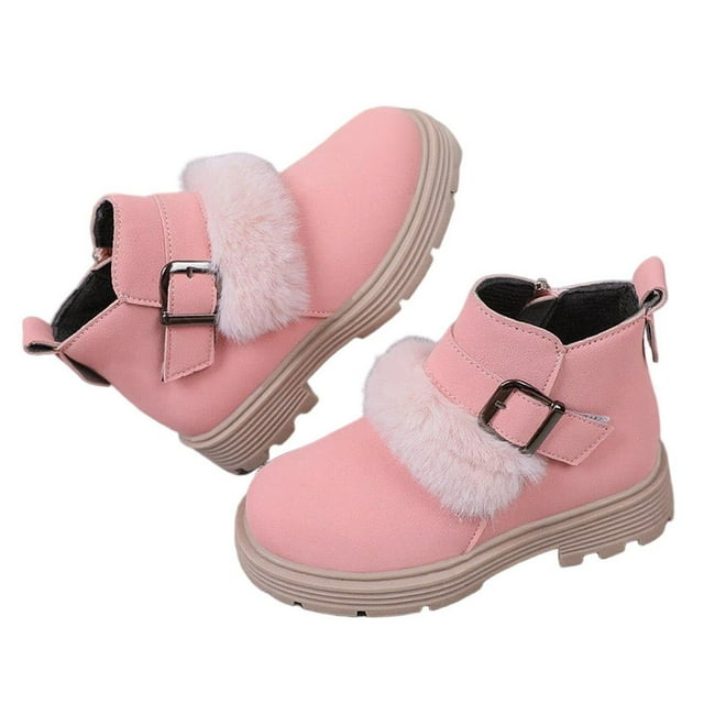 Boots for Girls Winter British Korean Leather Big Princess Children