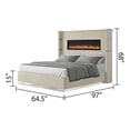 thumbnail image 6 of Lizelle Upholstery Queen 5 Pc Bedroom Set made with wood in Beige, 6 of 15