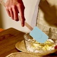 thumbnail image 4 of Silicone Spatula,Nonstick Rubber Spatulas with Wood Handle,11.42 Inch Heat Resistant Silicone Scraper Spatula,Flexible Spatula for Kitchen,Jar Scraper for Cooking,Baking,Mixing,Frosting,(Light Blue), 4 of 5