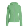 thumbnail image 5 of Viluyesy Women's UV Protection Hooded Athletic Jackets Full Zip Long Sleeve Slim Fit UPF 50+ Quick Dry for Outdoor Daily Casual Wear, 5 of 7