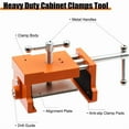 thumbnail image 2 of Cabinet Clamps, Cabinet Installation Clamps Easy to Operate Cabinetry Clamps Cabinet Face Frame Clamps Adjustable Cabinet Tools with Two Side Screws and Alignment Plate, 2 Packs, Orange, 2 of 6