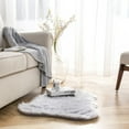 thumbnail image 4 of Deluxe Ultra Soft Faux Sheepskin Fur Series Fluffy Decorative Indoor Shag Area Rug, 2 x 3 Feet, Coffee and White, 1 Pack, 4 of 5