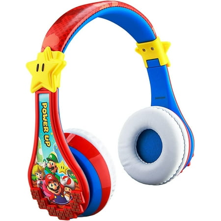 eKids - Super Mario Bluetooth Headphones - red