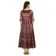 thumbnail image 5 of Round Neck Printed Kurta - Sun Dried Red-Small, 5 of 6