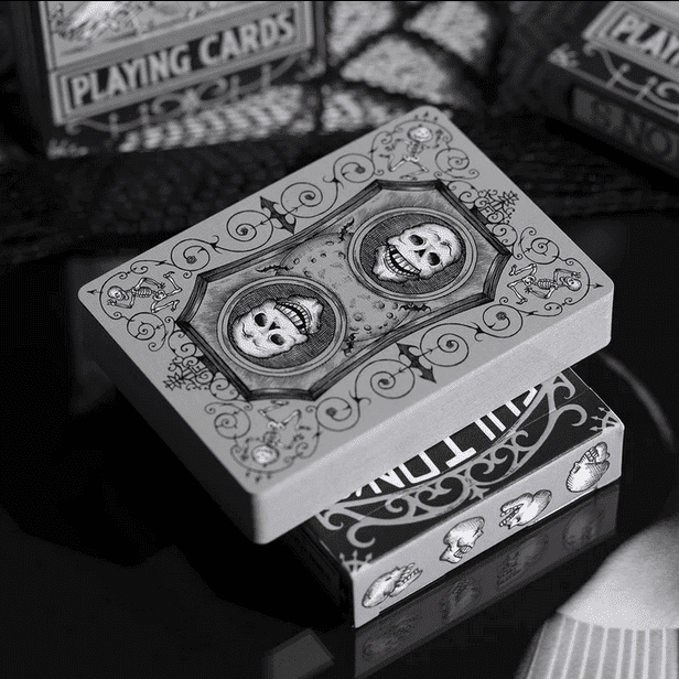 FULTONS OCTOBER TOMBSTONE GREY PLAYING CARDS by Fulton