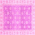 thumbnail image 1 of Ahgly Company Indoor Square Oriental Pink Traditional Area Rugs, 3' Square, 1 of 4