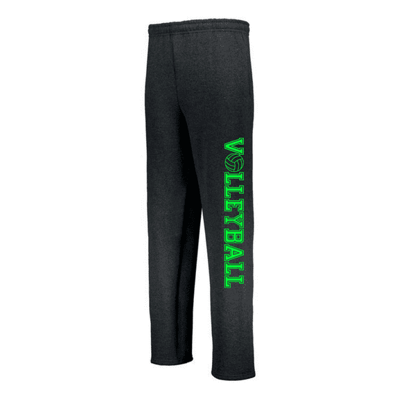 JANT girl Black Youth Volleyball Sweatpants (Youth Large 14/16, Neon Green)
