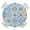 Blue, variant on Letter G Round Tablecloth for 55-60 Inch Tables, Fitted Table Cover with Elastic Edge, Monogram Words Waterproof Outdoor Table Cloth Protector for Patio Garden Dinner Picnic