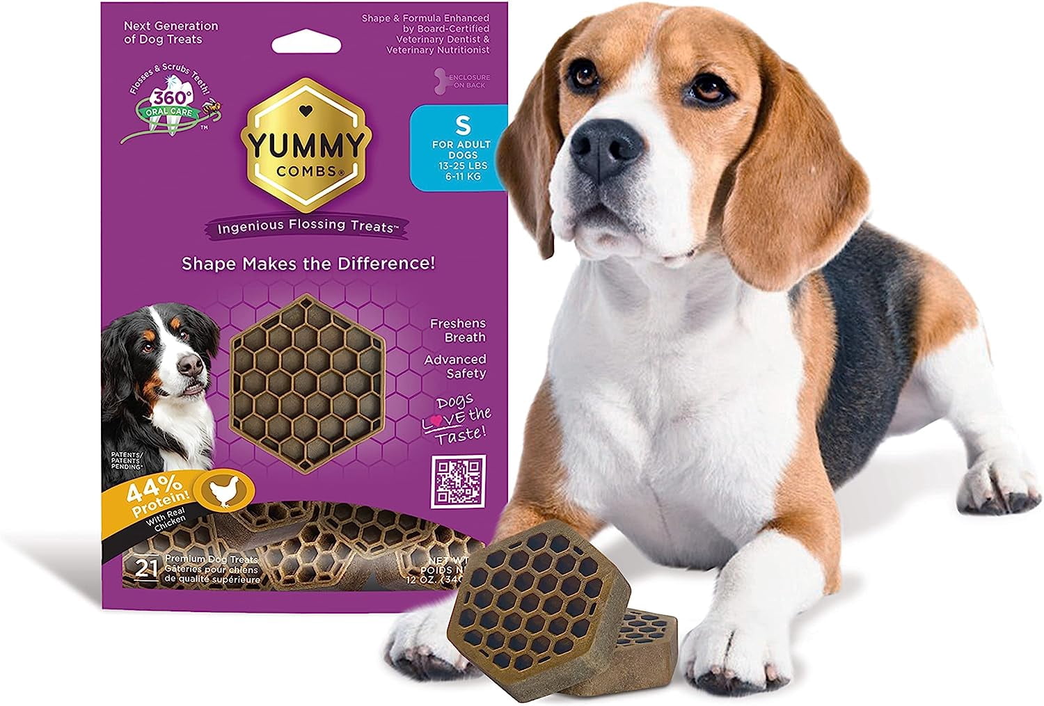 Yummy Combs 840067700402 12 oz Dog Dental Treat, Small - Walmart.com