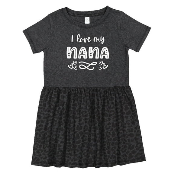 Inktastic I Love My Nana with Hearts Girls Toddler Dress