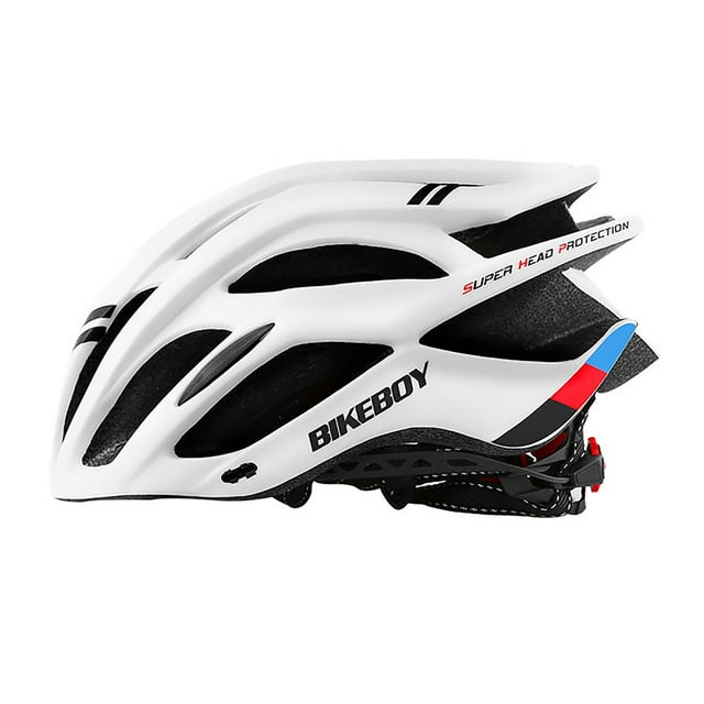 Aodebiao Casque de Vélo de Montagne pour Adultes – Casque de Cyclisme Léger en Mousse EPS avec Sangle de Menton Réglable, Lumière de Sécurité LED Intégrée & Maille Anti-Insectes (Couleurs Mates)