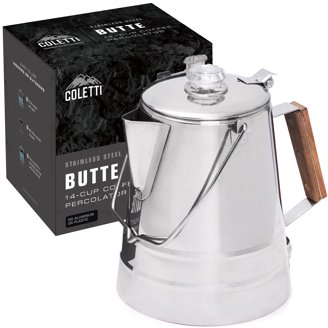 Coleman, Stainless Steel Coffee Percolator, 12 Cup, Outdoor