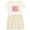 Natural with Stripes, variant on Inktastic 6th Birthday Flowered 6 Year Old Girl Girls Toddler Dress