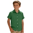 thumbnail image 2 of Dpytoraw Girls Classic Solid Color Short Sleeve Blouse,Comfort Casual Everyday Fashion Tops Size 15-16 Years, 2 of 5