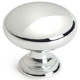 thumbnail image 1 of Cosmas 4950CH Chrome Poli Matériel d'Armoire Bouton Rond Champignon - Diamètre 1-1/4 Pouces - Lot de 10, 1 of 4