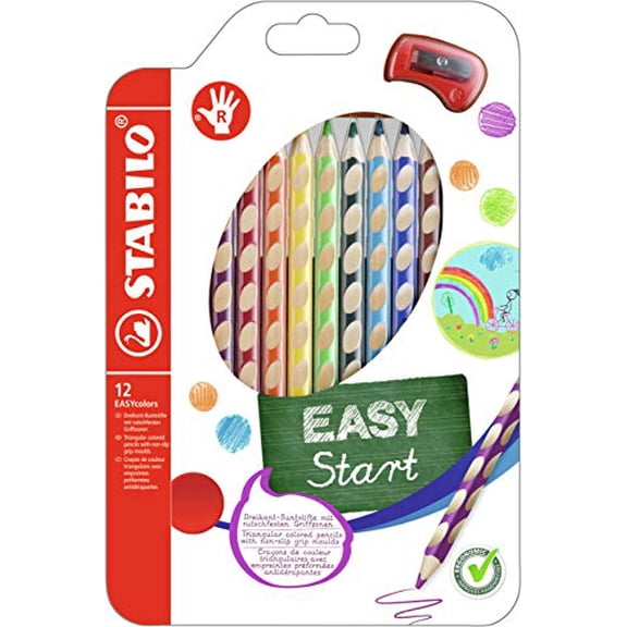 STABILO EASYcolor Colored Pencil Set, 12-Colors