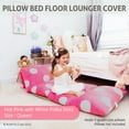 thumbnail image 3 of Butterfly Craze Hot Pink Polka Dot Floor Pillow Bed Lounger Cover for Kids, 3 of 7