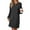 Black, variant on Deago Women's Knit Long Sleeve Dress Loose Fit Casual Crew Neck Flowy Mini Dresses with Pocket Fall Winter Fashion (Pink, S)