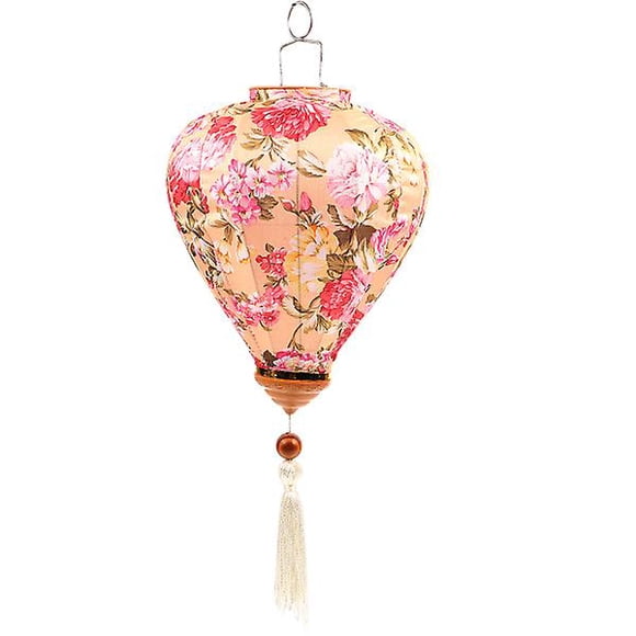 Floral Pattern Lantern Vietnam Lantern Mid-autumn Silk Lanterns For Outdoor