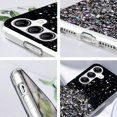 thumbnail image 4 of Phone Case for Samsung Galaxy S23 FE Case Clear Glitter Sparkle Pink Samsung S23 FE Case Silicone Transparent Shockproof Soft Cover Thin (Black), 4 of 14