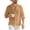 Yellow, variant on Mens Shirts Mens Summer Linen T Shirts Casual Button Down Shirts Long Sleeve Collared Tees