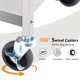 thumbnail image 4 of Yeshouse Carro utilitario plegable de acero inoxidable, carro rodante de 3 estantes con alta capacidad de carga para uso en almacenes, hogares o comercios, 4 of 7