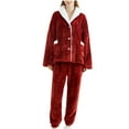 thumbnail image 3 of Bovxnpu Pajamas for Women Set Loungewear Set, Pajamas for Women Set Soft Comfy Fleece Pajamas Pullover Pants Loose 2 Piece Sleepwear Fuzzy for Winter, 3 of 8
