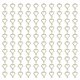 thumbnail image 1 of Uxcell 100Pcs Aleación de Pendientes de Bisel Abierto, Colgante de Marco Hueco en Forma de Corazón, Dorado, 1 of 6