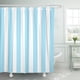 thumbnail image 1 of Cortina de ducha transparente ABPHQTO Rayas de cielo azul y bandas blancas 152x180 cm, 1 of 2