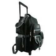 K-Cliffs Unisex Heavy Duty Large Rolling School Backpack with Wheels in Black