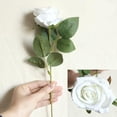 thumbnail image 3 of Hermoso ramo de rosas artificiales Rosaceae para el hogar nórdico. Blanco, 3 of 8
