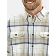 thumbnail image 2 of George Men's and Big Men's Double Pocket Flannel Shirt, Sizes XS-3XLT, 2 of 5
