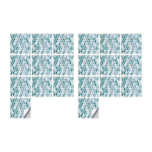 Injueey Estilo de hogar personalizado PVC pegatinas autoadhesivas para azulejos decoración 15cm * 15cm