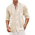 thumbnail image 1 of Camisas Casuales De Playa Con Guayabera Cubana Para Hombre, 1 of 8