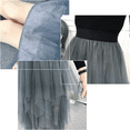 thumbnail image 3 of LBKKC Women's Tulle Skirt Formal High Low Asymmetrical Midi Tea-Length Elastic Waist Skirt Grey, 3 of 5