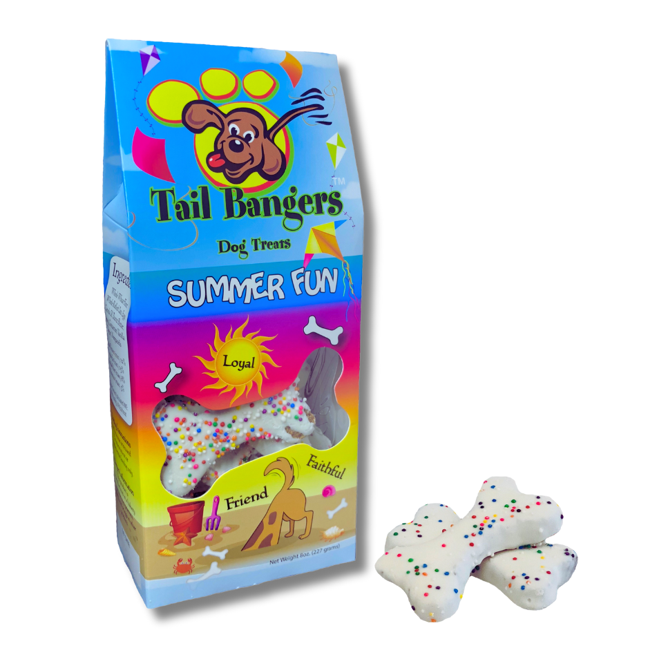Tail Bangers Summer Variety Pack Peanut Butter & Honey Crunchy Dog Treat, 3 count