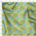 thumbnail image 4 of Soimoi Green Japan Crepe Satin Fabric Abstracts Abstract Print Fabric by the Yard 42 Inch Wide, 4 of 6