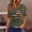 Army Green, variant on 250th Anniversary Shirts for Women 2026 - Patriotic "We the People" V-Neck Button Short Sleeve Tee - Vintage Distressed USA Flag Graphic Top Army Green M