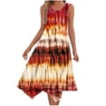 thumbnail image 2 of Fankiway Robe d'Été Décontractée Sans Manches Ourlet Mouchoir Maxi Robe de Plage avec Poches Robes d'Été pour Femmes Liquidation Robes pour Femmes Grande Taille Liquidation, 2 of 6