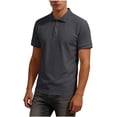 thumbnail image 2 of Antinious Men Solid Short Sleeve Collared Summer Button Casual Dress Shirts, 2 of 5