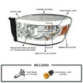 thumbnail image 3 of Spec-D Tuning Chrome Housing Clear Lens LED Tube Projector Headlights Compatible with 2006-2008 Dodge Ram 1500 2500 3500 Left + Right Pair Headlamps Assembly, 3 of 7