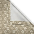 thumbnail image 5 of Ambesonne Swan Grommet Curtain, Abstract Curvy Silhouettes, 50" x 72", Pale Brown Sand Brown, 5 of 6