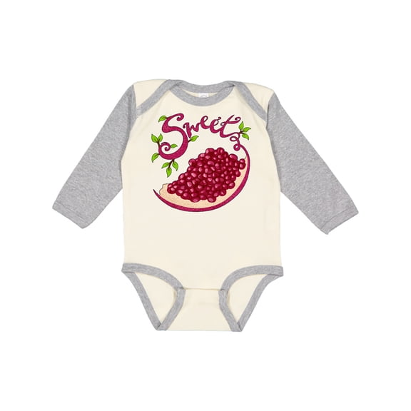 Inktastic Sweet Pomegranate Boys or Girls Long Sleeve Baby Bodysuit