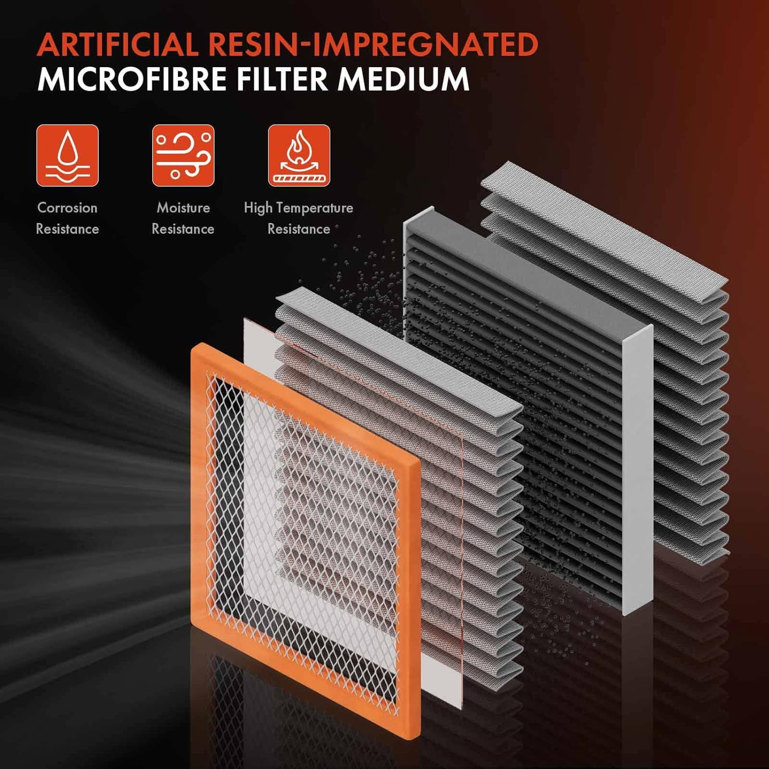 A-Premium 3-PC Engine Air Filter Compatible with Subaru Ascent, Crosstrek, Forester, Impreza, Legacy, Outback, WRX, 2017-2022, Flexible Panel, Replace# 16546-AA16A