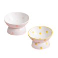 thumbnail image 1 of Comedero para gatos de 2 piezas, plato inclinado para gatos, inclinación de 15 degree, ángulo antideslizante estable rosa y amarillo Zulema Comedero para gatos, 1 of 8