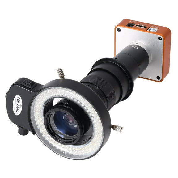 48MP Digital Microscope Magnification 180X,Hayear 2K 1080P Photo/Video Microscope for Adult Soldering PCB,PC View Supported Windows/Mac/Linux