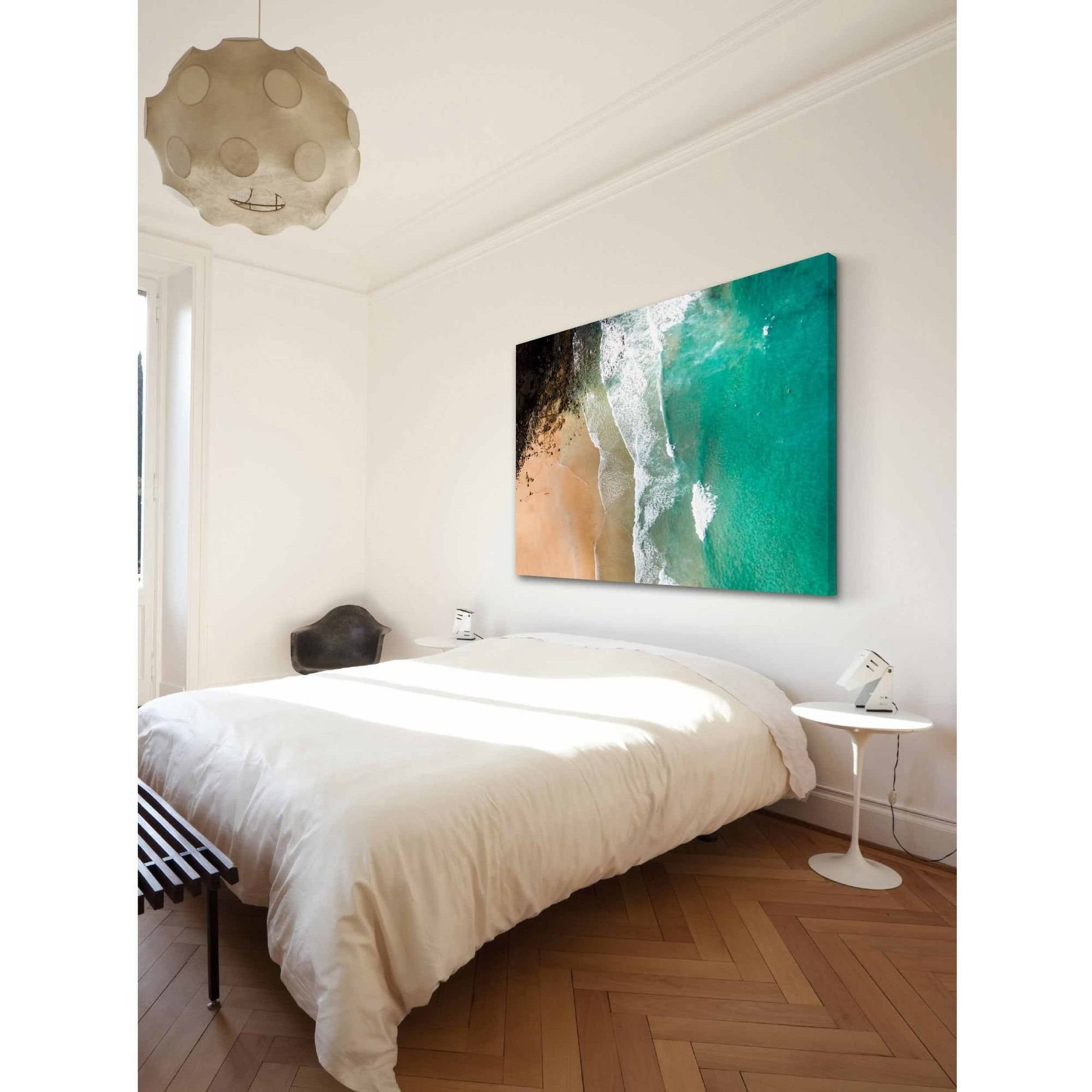Marmont Hill "Aqua Blue Waters" by Karolis Janulis Painting Print on Wrapped Canvas